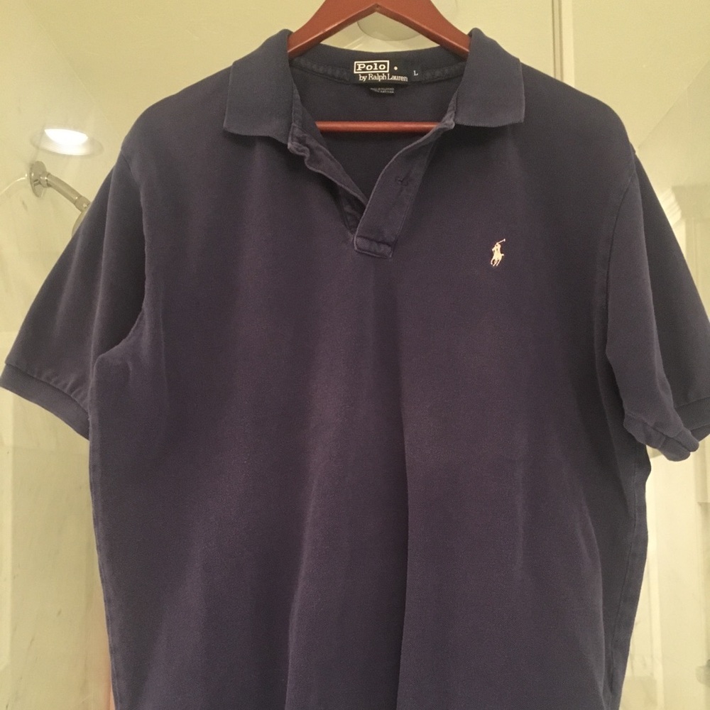 Large navy RL polo